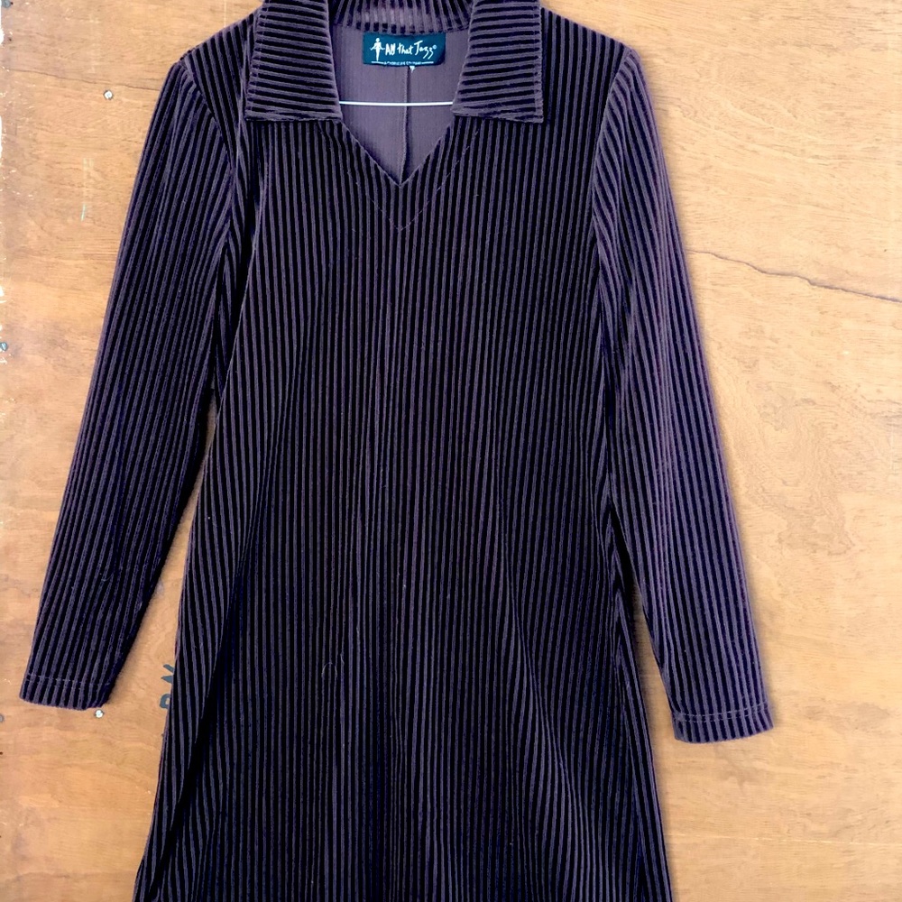 Vintage 90’s brown corduroy mini dress